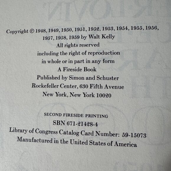 Ten Ever-Lovin Blue-Eyed Years With Pogo-1959 By Walt Kelly Paperback Cartoons - Picture 3 of 16